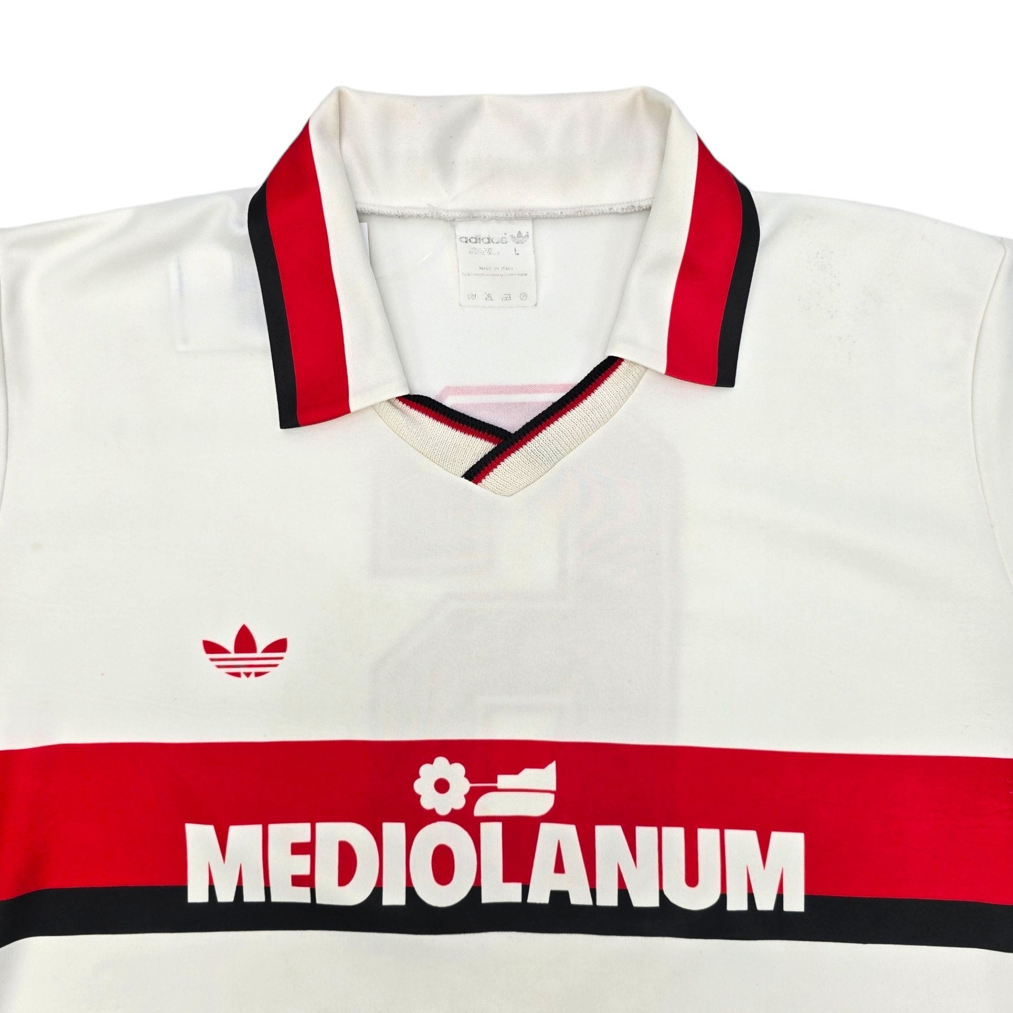 1990 92 AC Milan Away Football Shirt M Adidas 6 Baresi Football Finery