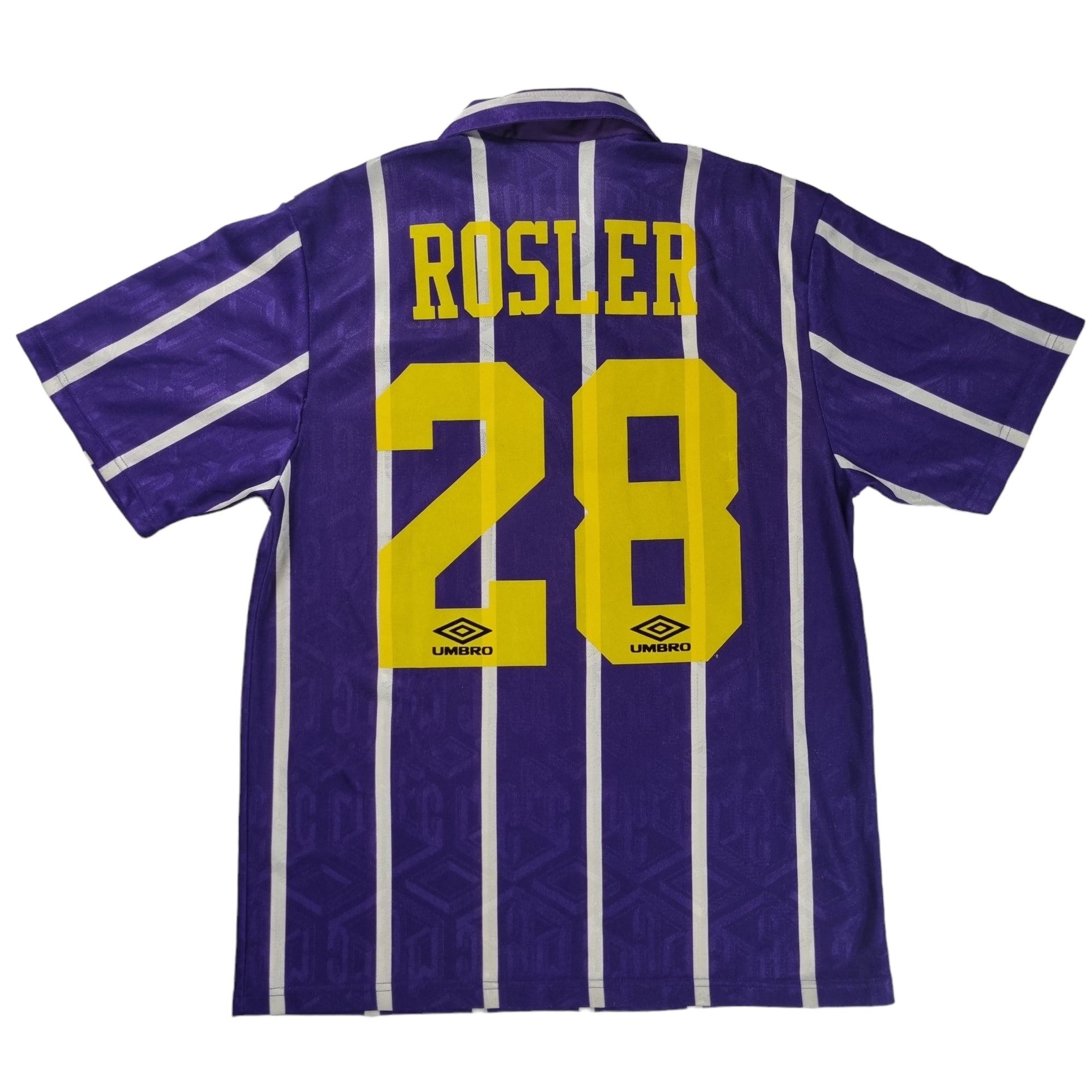 1992/94 Manchester City Away Football Shirt (M) Umbro #28 Rossler ...