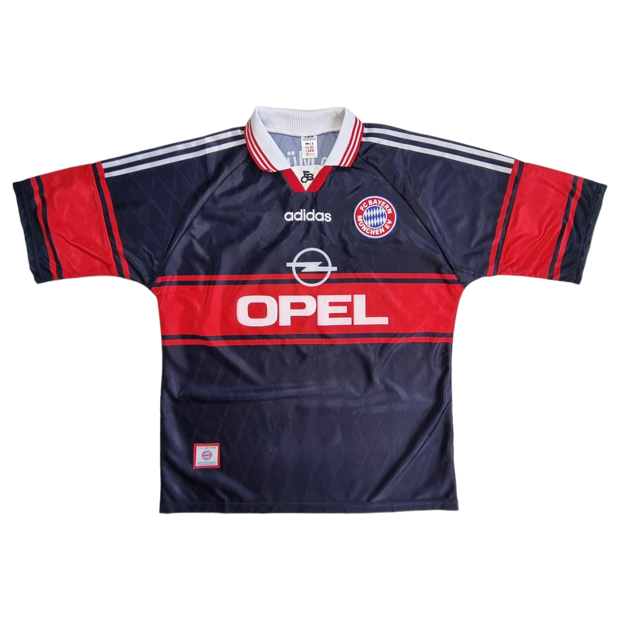 1997/99 Bayern Munich Away Football Shirt (L) Adidas # 10 Matthaus