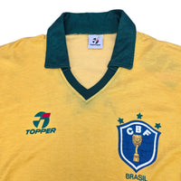 1985/88 Brazil Home Football Shirt (M) Topper - Football Finery - FF204380