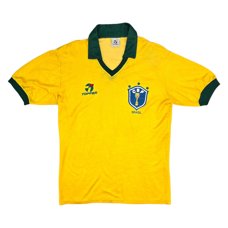 1985/88 Brazil Home Football Shirt (M) Topper - Football Finery - FF204380