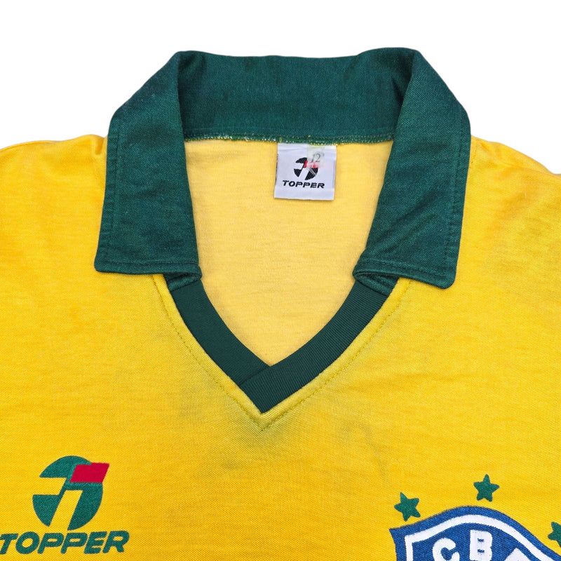 1985/88 Brazil Home Football Shirt (M) Topper - Football Finery - FF204380