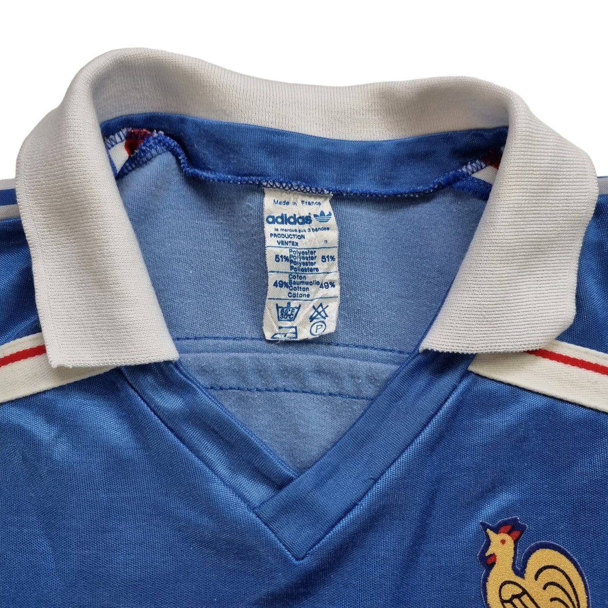 1985/90 France Home Football Shirt (S) Adidas - Football Finery - FF202703