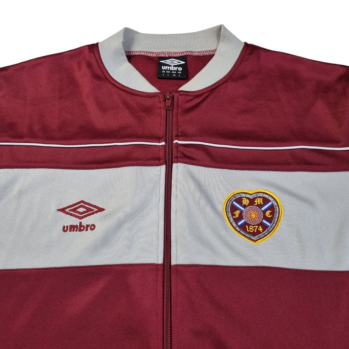 1986/87 Hearts (Tracksuit Top) V.Good (M) Umbro - Football Finery - FF202667