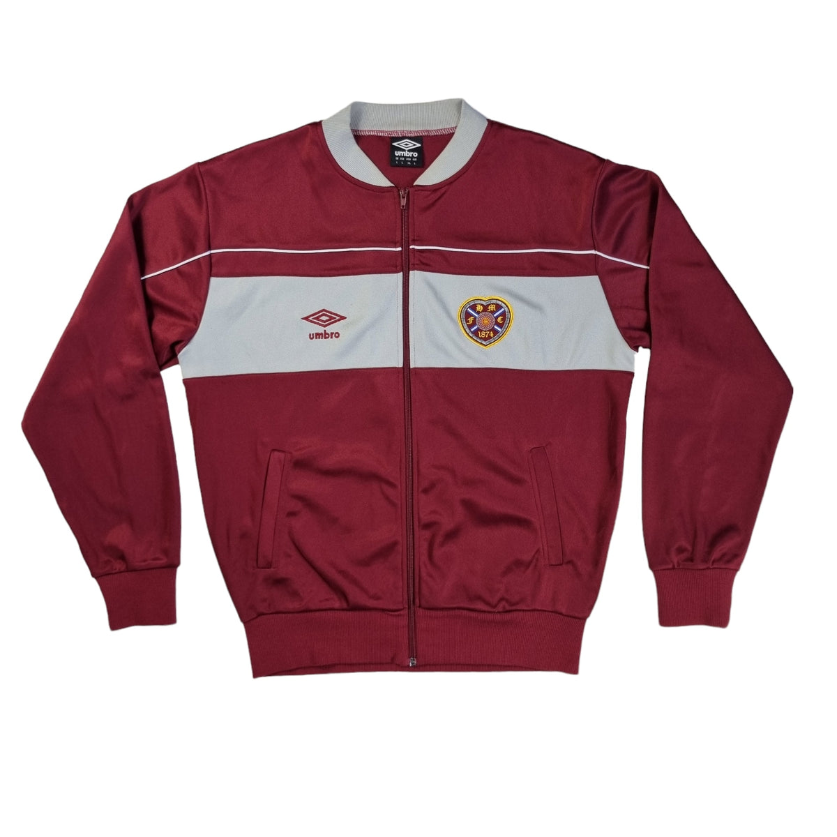 1986/87 Hearts (Tracksuit Top) V.Good (M) Umbro - Football Finery - FF202667