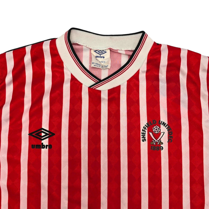 1987/90 Sheffield United Home Football Shirt (M) Umbro - Football Finery - FF204071