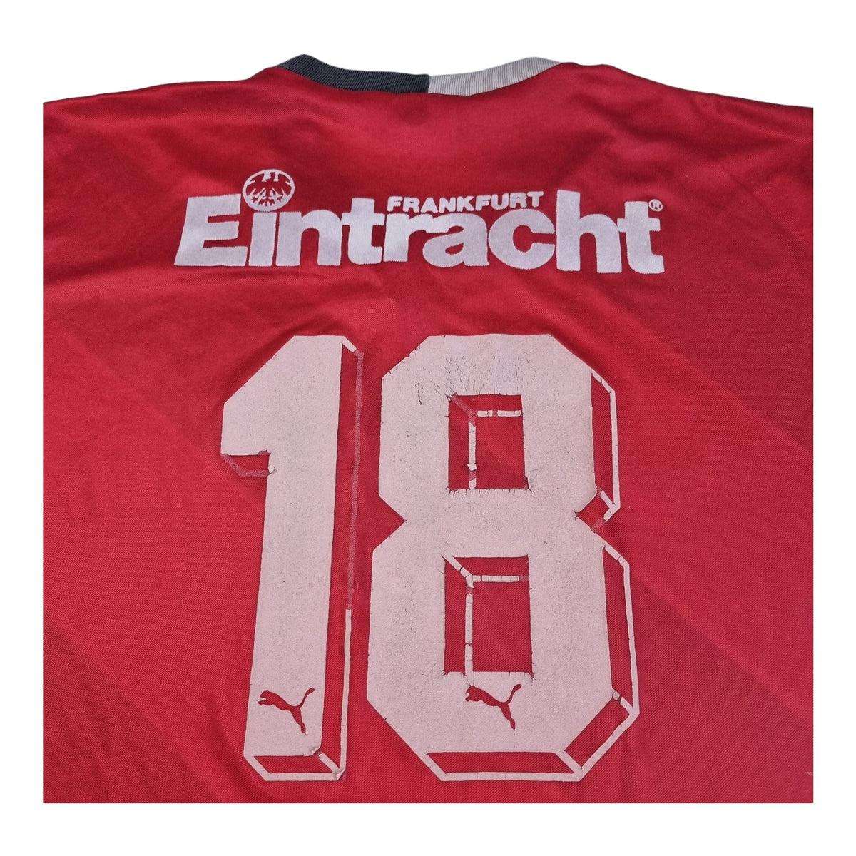 1988/89 Eintracht Frankfurt Home Football Shirt (L) Puma #18 - Football Finery - FF202625