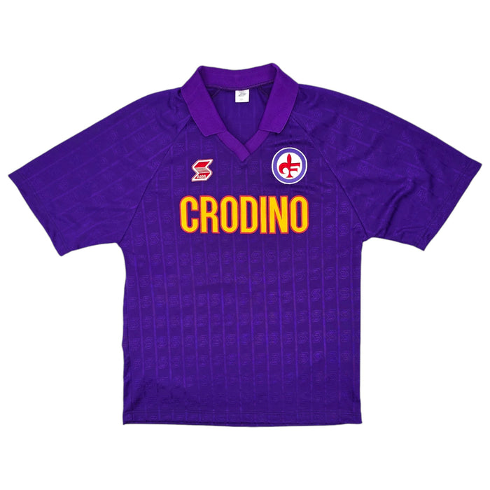 1988/89 Fiorentina Home Football Shirt (M) ABM #10 (Baggio) Official Re - Issue - Football Finery - FF204363