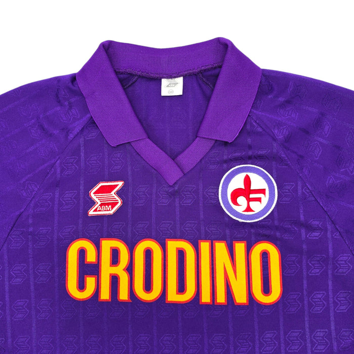 1988/89 Fiorentina Home Football Shirt (M) ABM #10 (Baggio) Official Re - Issue - Football Finery - FF204363