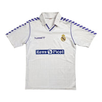 1988/89 Real Madrid Home Football Shirt (M) Hummel - Football Finery - FF202680