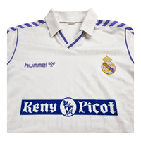 1988/89 Real Madrid Home Football Shirt (M) Hummel - Football Finery - FF202680