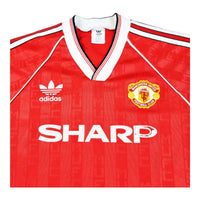 1988/90 Manchester United Home Football Shirt (L) Adidas - Football Finery - FF202819