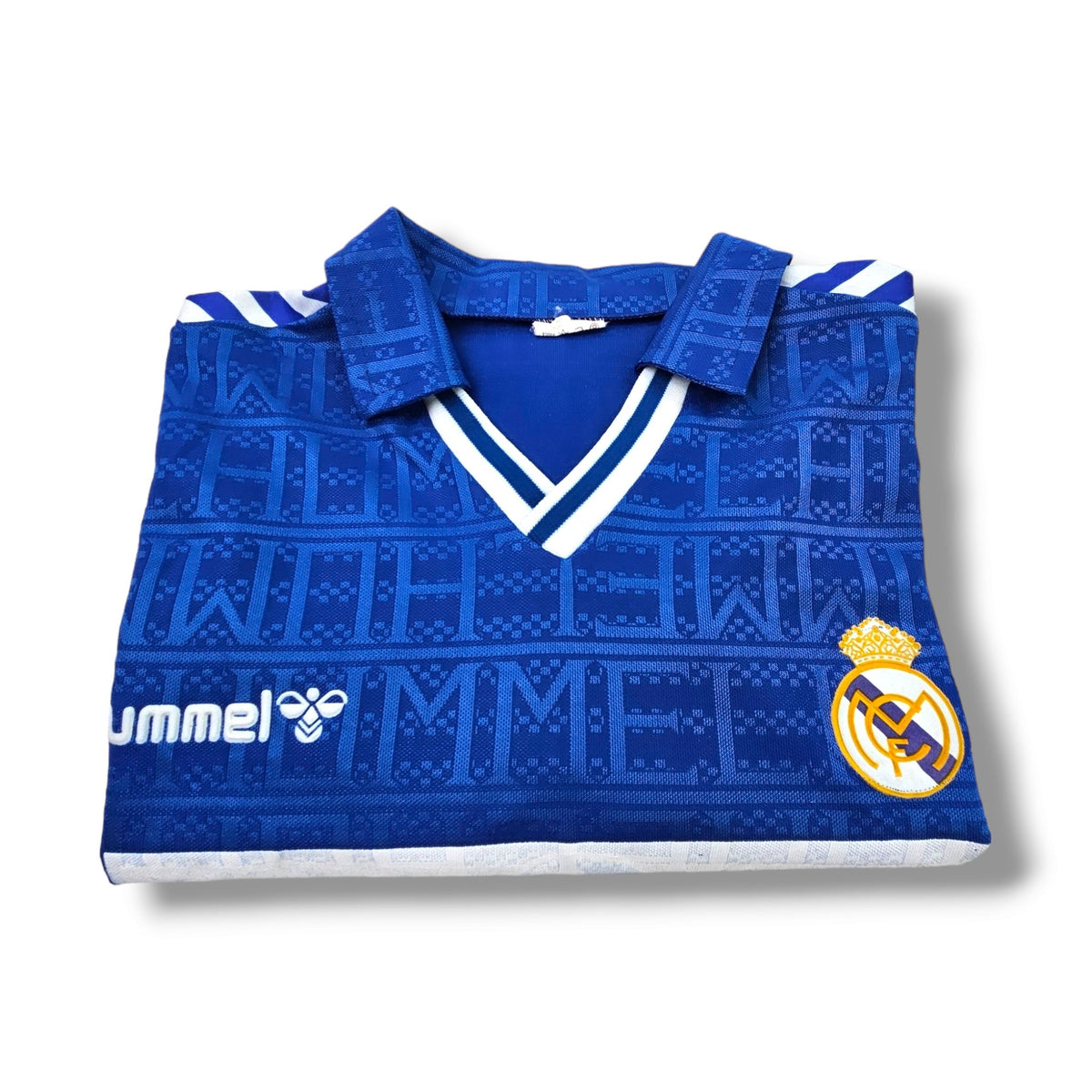 1989/90 Real Madrid Away Football Shirt (L) Hummel #11 (Butragueno) *Player Issue* - Football Finery - FF203408