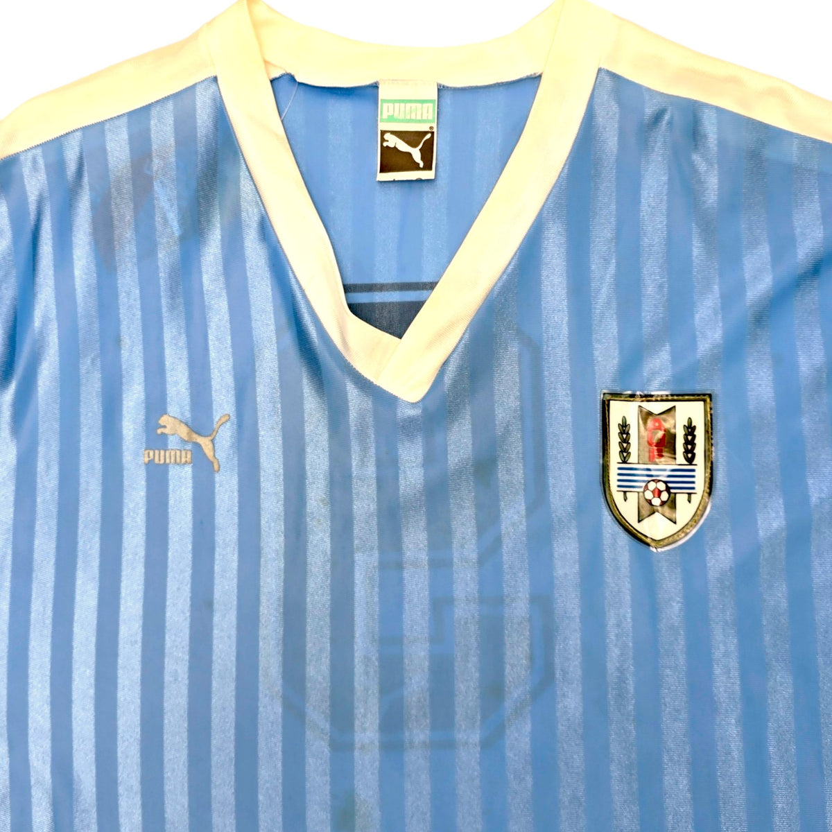 1989/90 Uruguay Home Football Shirt (XL) Puma #9 (Francescoli) - Football Finery - FF203975