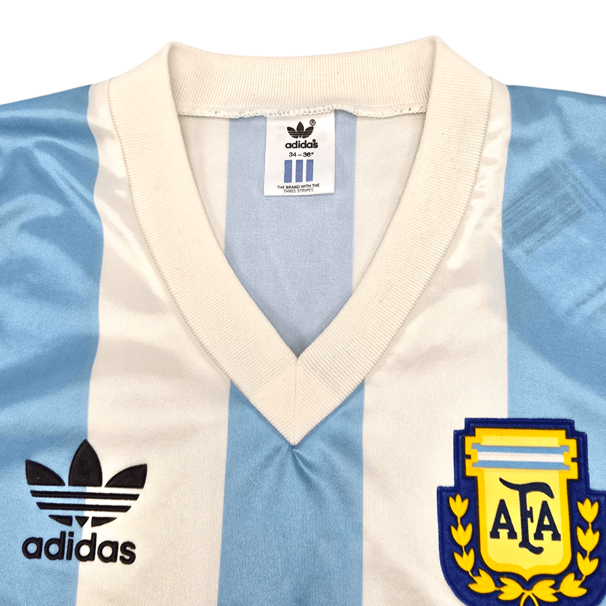 1990/91 Argentina Home Football Shirt (S) Adidas - Football Finery - FF300187