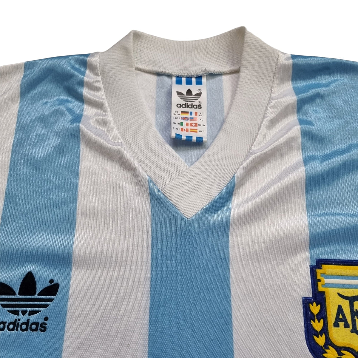 1990/91 Argentina Home Football Shirt (XL) Adidas - Football Finery - FF202831