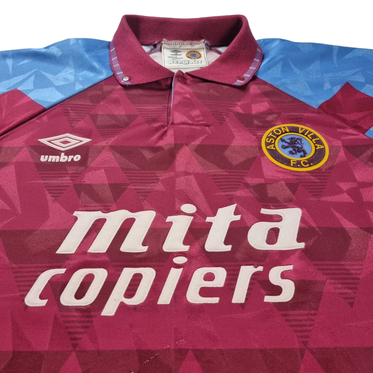 1990/91 Aston Villa Home Football Shirt (L) Umbro - Football Finery - FF202530