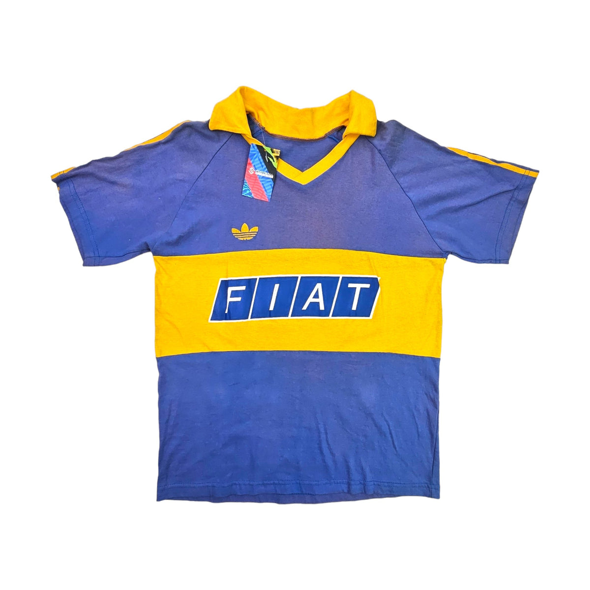 1990/91 Boca Juniors Home Football Shirt (M) Adidas #8 - Football Finery - FF203339