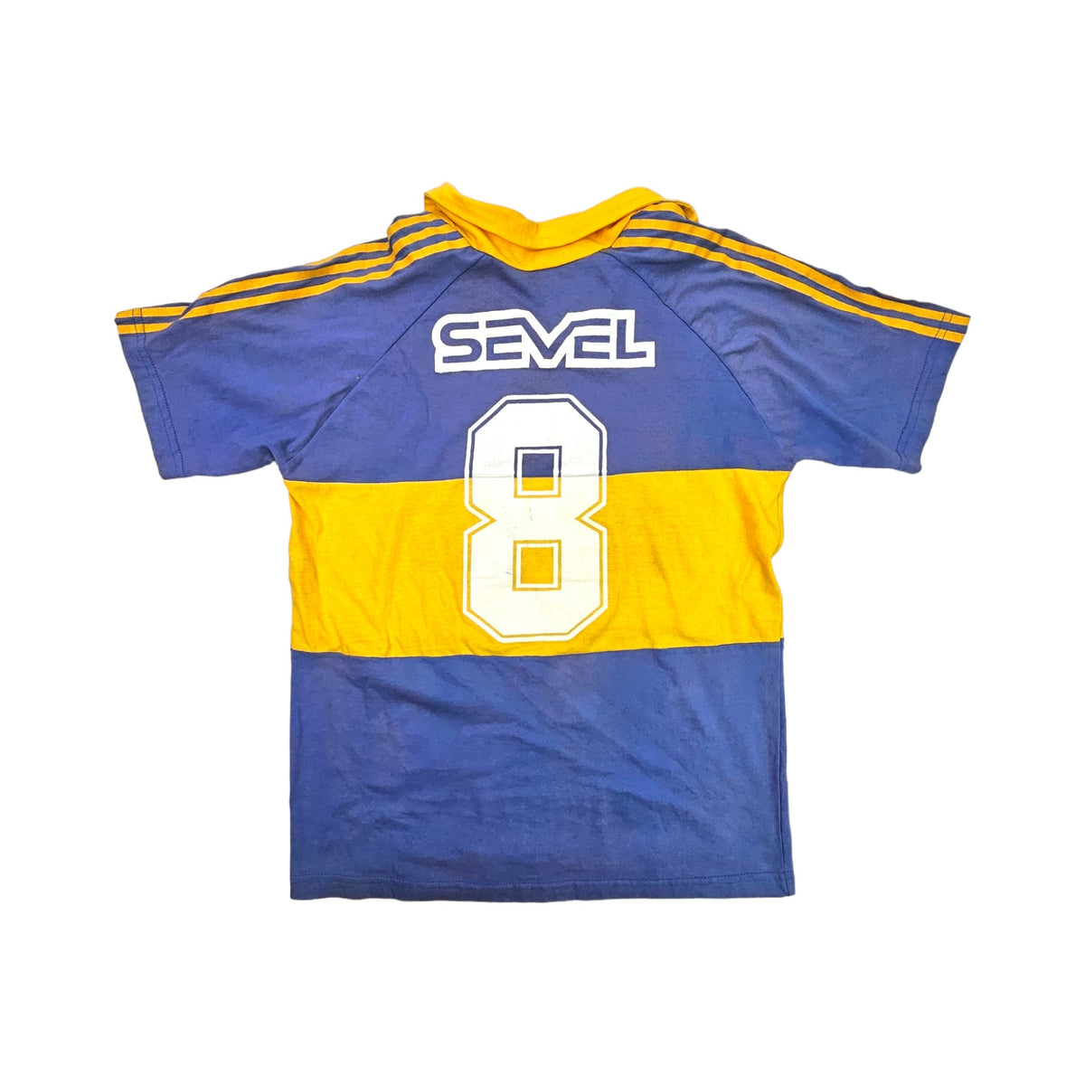 1990/91 Boca Juniors Home Football Shirt (M) Adidas #8 - Football Finery - FF203339