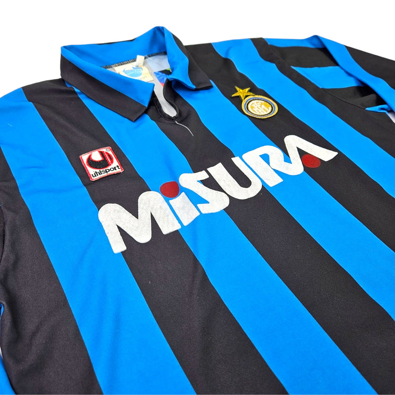 1990/91 Inter Milan Home Football Shirt (L) Uhlsport - Football Finery - FF202458