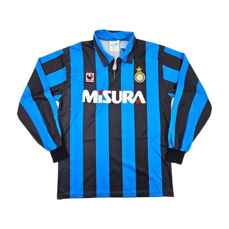 1990/91 Inter Milan Home Football Shirt (L) Uhlsport - Football Finery - FF202458