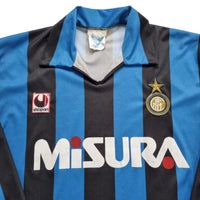 1990/91 Inter Milan Home Football Shirt (M) Uhlsport - Football Finery - FF202633