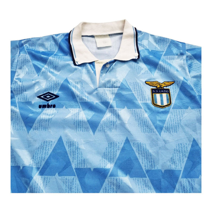 1990/91 Lazio Home Football Shirt (M) Umbro - Football Finery - FF202642