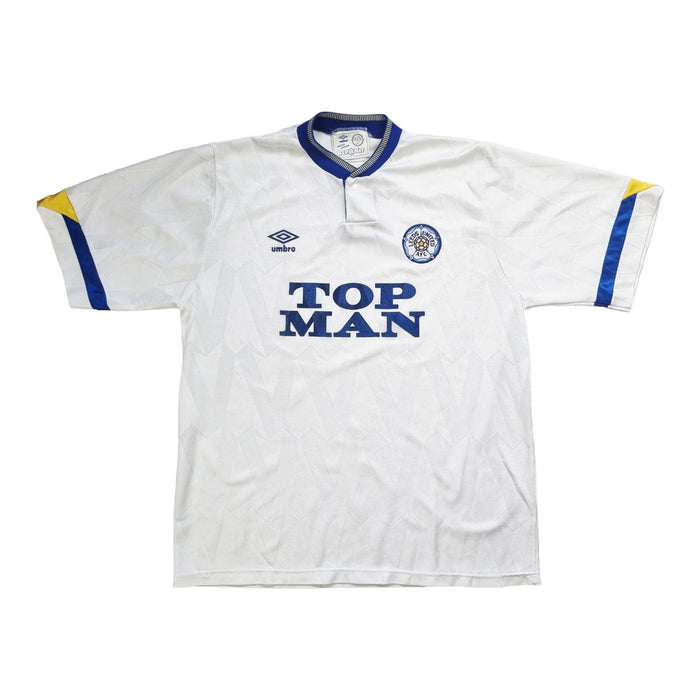 1990/91 Leeds United Home Football Shirt (L) Umbro - Football Finery - FF202520