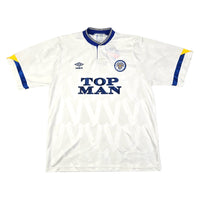 1990/91 Leeds United Home Football Shirt (L) Umbro - Football Finery - FF202520