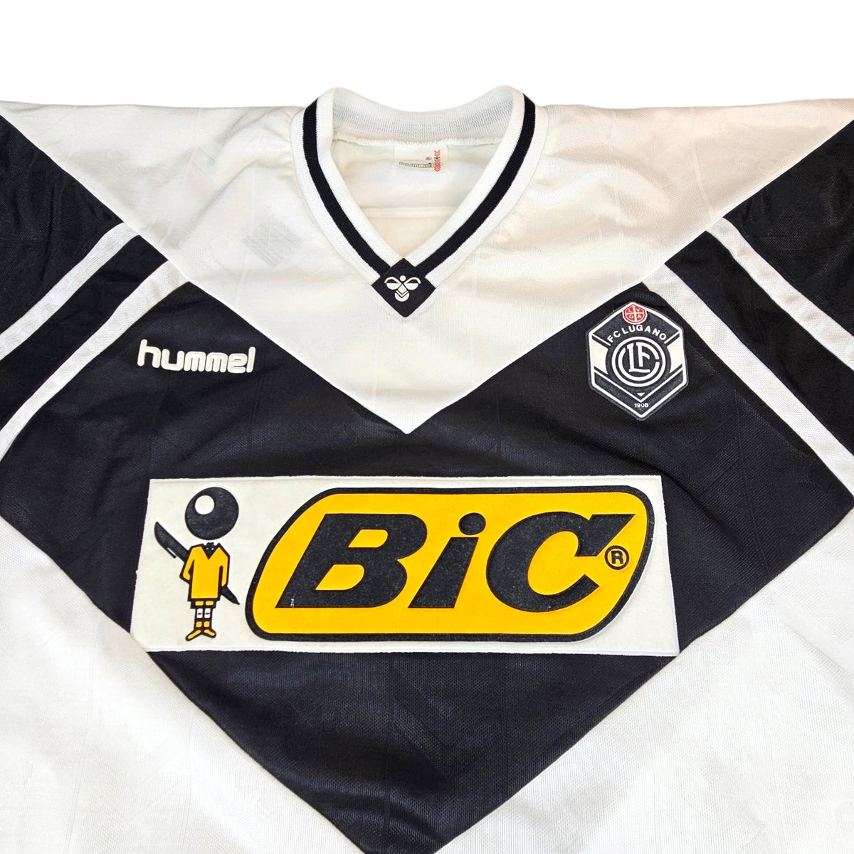 1990/91 Lugano Home Football Shirt (XL) Hummel - Football Finery - FF203358