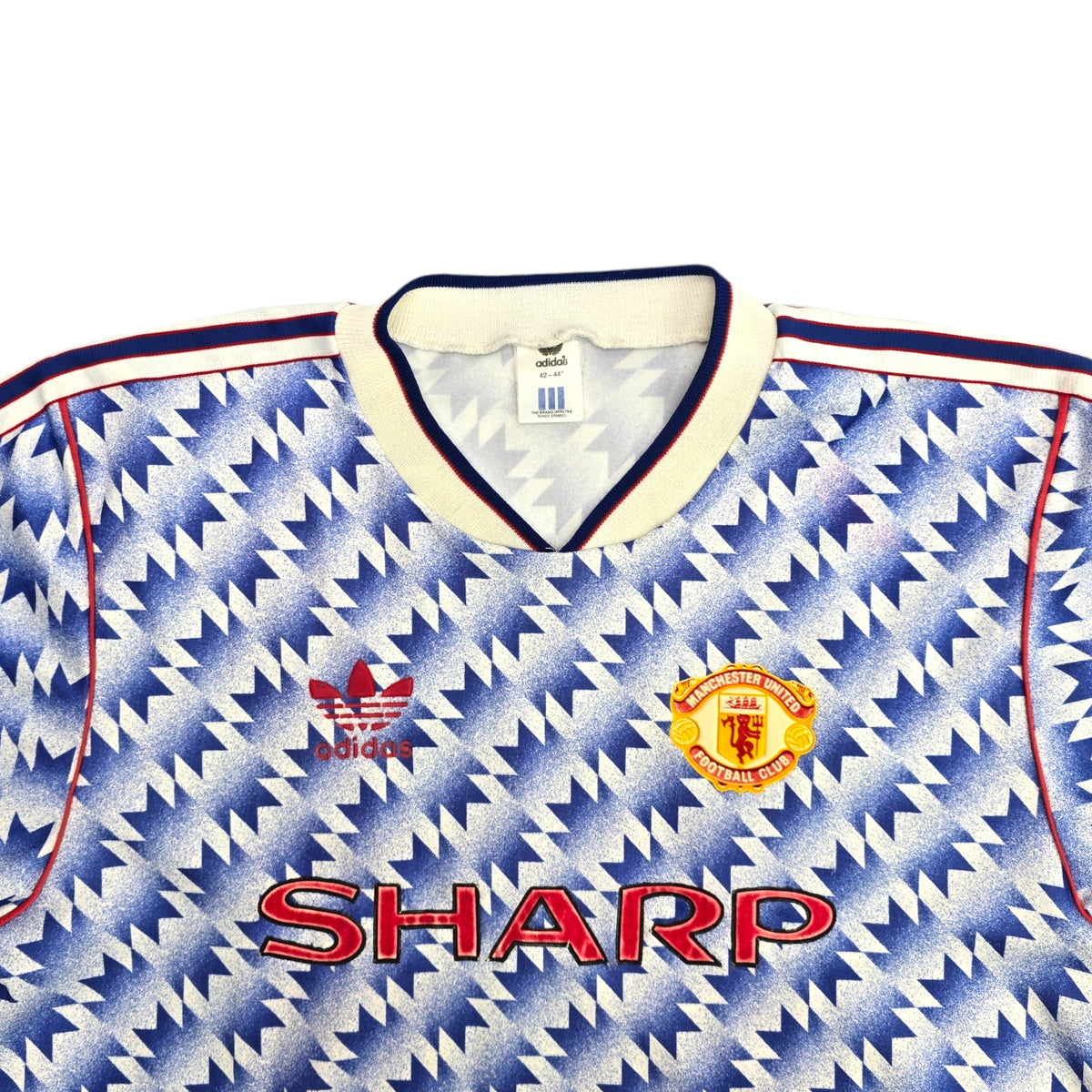 1990/91 Manchester United Away Football Shirt (L) Adidas - Football Finery - FF204399