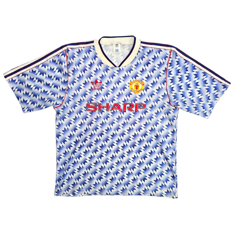 1990/91 Manchester United Away Football Shirt (L) Adidas - Football Finery - FF204399