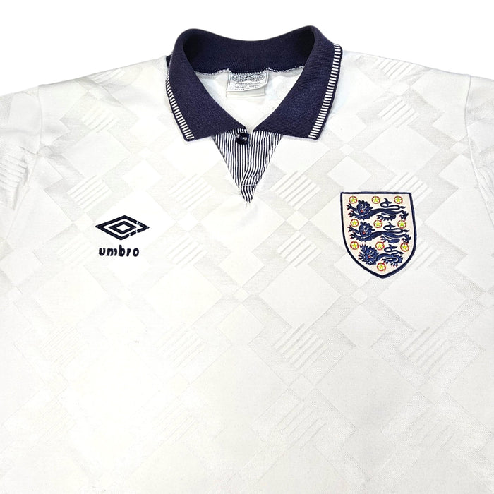 1990/92 England Home Football Shirt (M) Umbro - Football Finery - FF203208