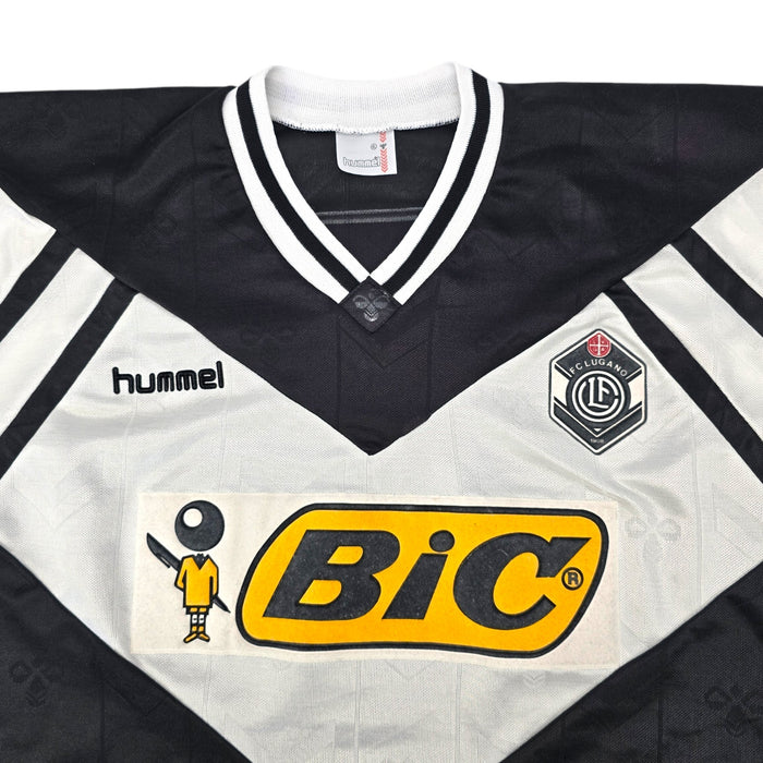 1990/92 Lugano Home Football Shirt (XL) Hummel - Football Finery - FF204396