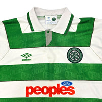 1991/92 Celtic Home Football Shirt (XL) Umbro - Football Finery - FF204206