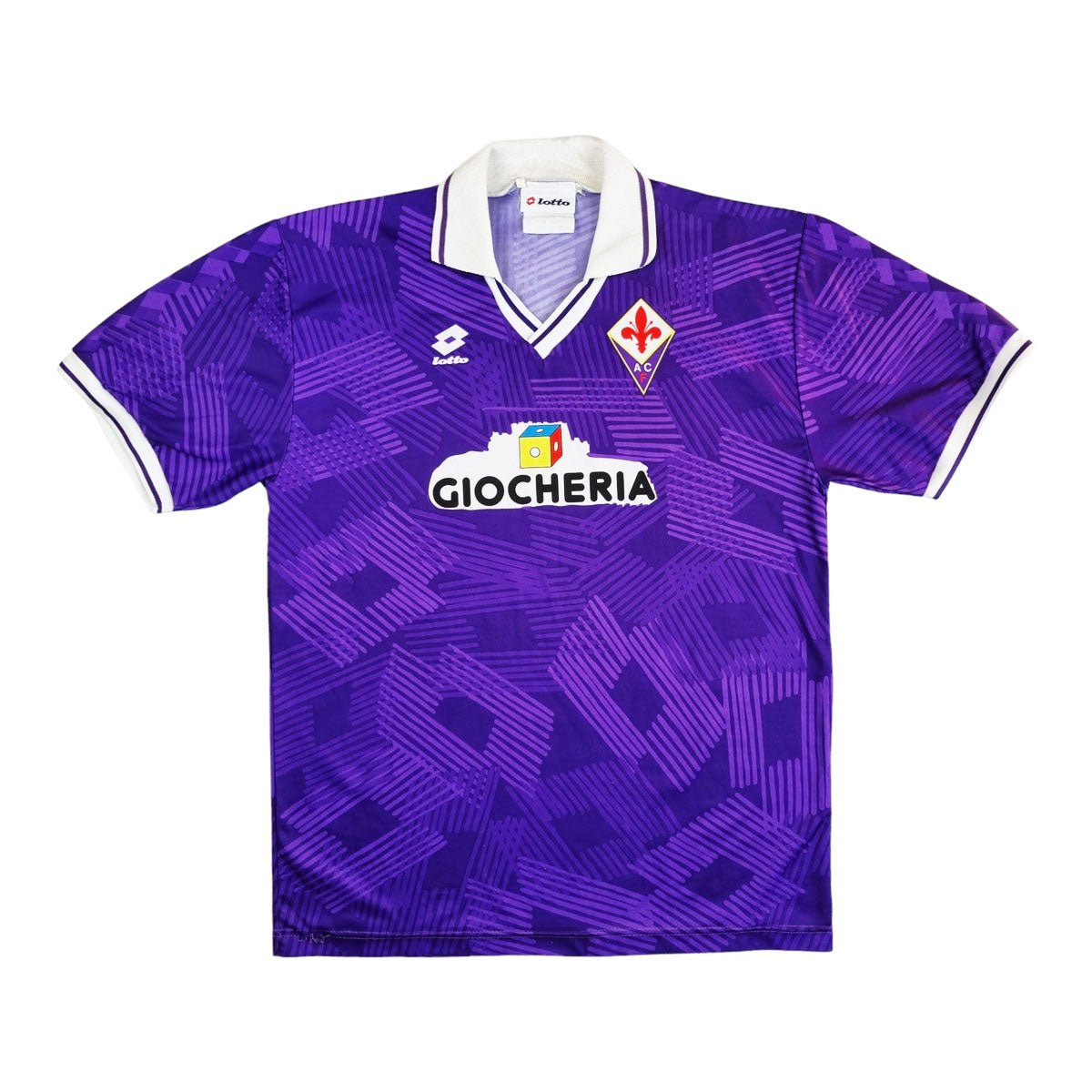 1991/92 Fiorentina Home Football Shirt (XL) Lotto - Football Finery - FF202832