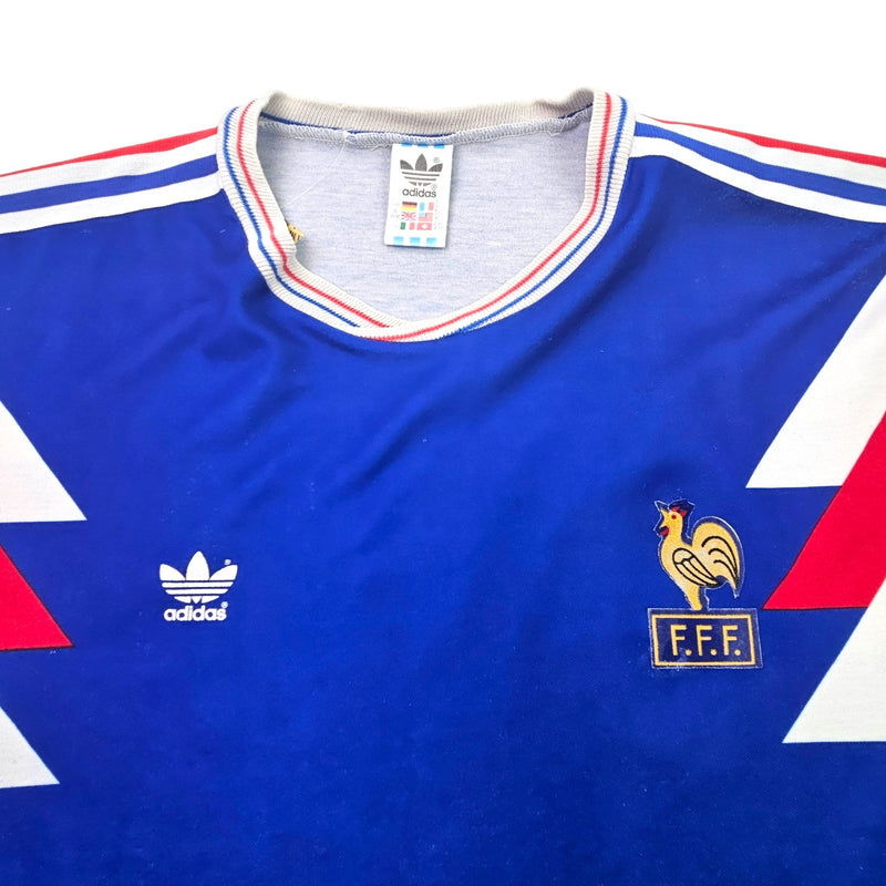 1991/92 France Home Football Shirt (2XL) Adidas #13 *Match Worn U21* - Football Finery - FF203374