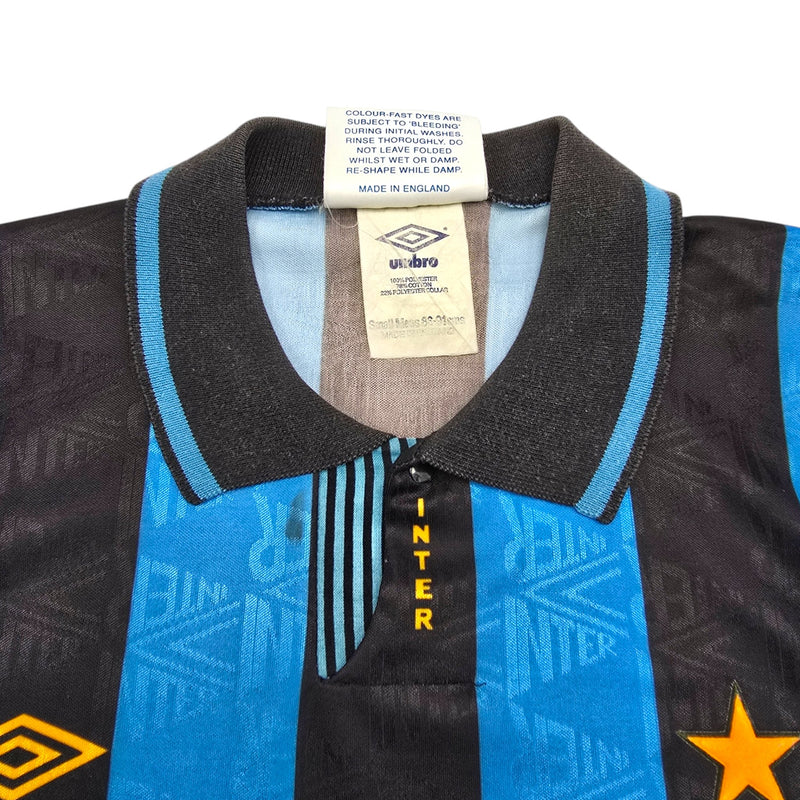 1991/92 Inter Milan Home Football Shirt (S) Umbro - Football Finery - FF204442