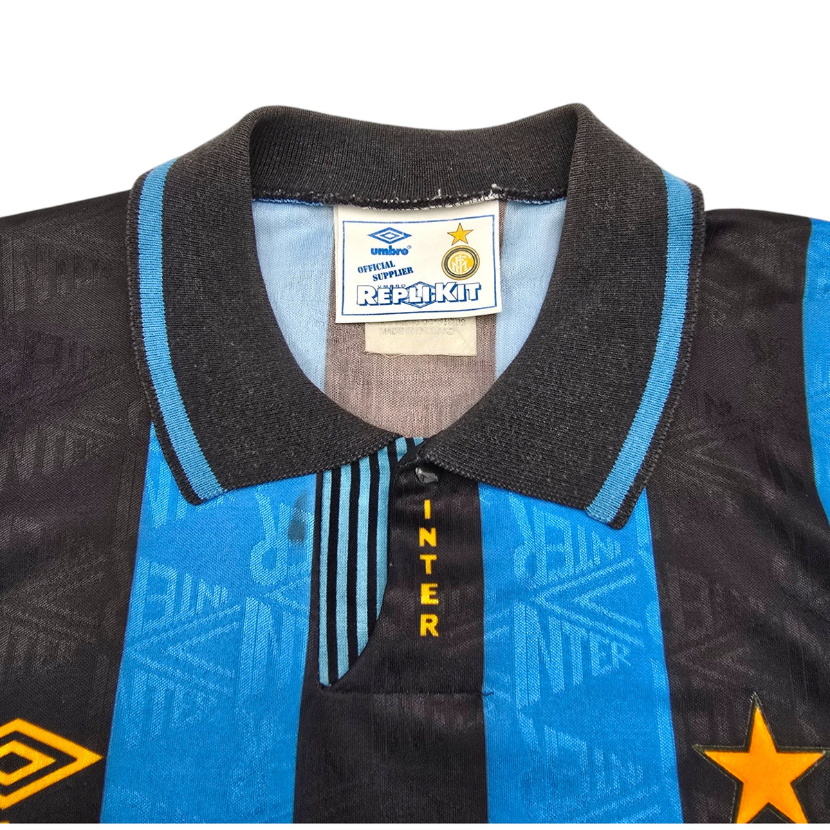 1991/92 Inter Milan Home Football Shirt (S) Umbro - Football Finery - FF204442