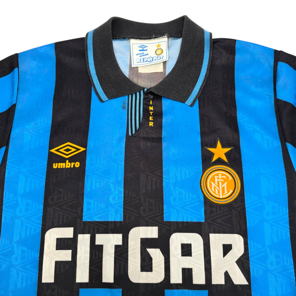 1991/92 Inter Milan Home Football Shirt (S) Umbro - Football Finery - FF204442