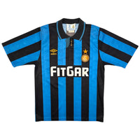 1991/92 Inter Milan Home Football Shirt (S) Umbro - Football Finery - FF204442