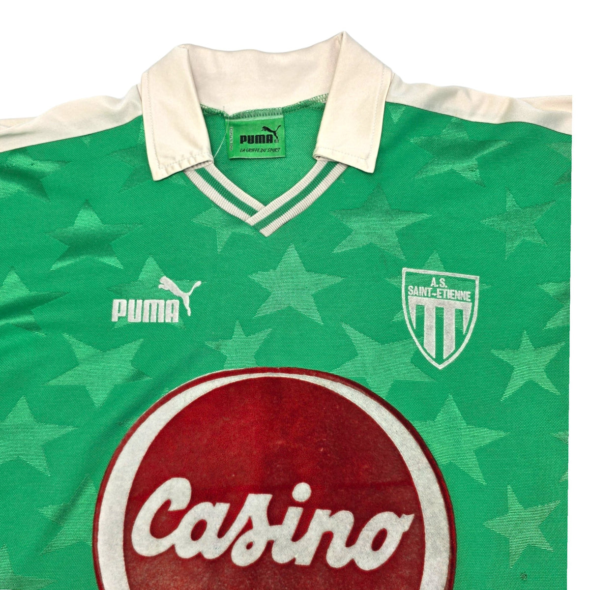 1991/92 Saint Etienne Home Football Shirt (M) Puma - Football Finery - FF203986