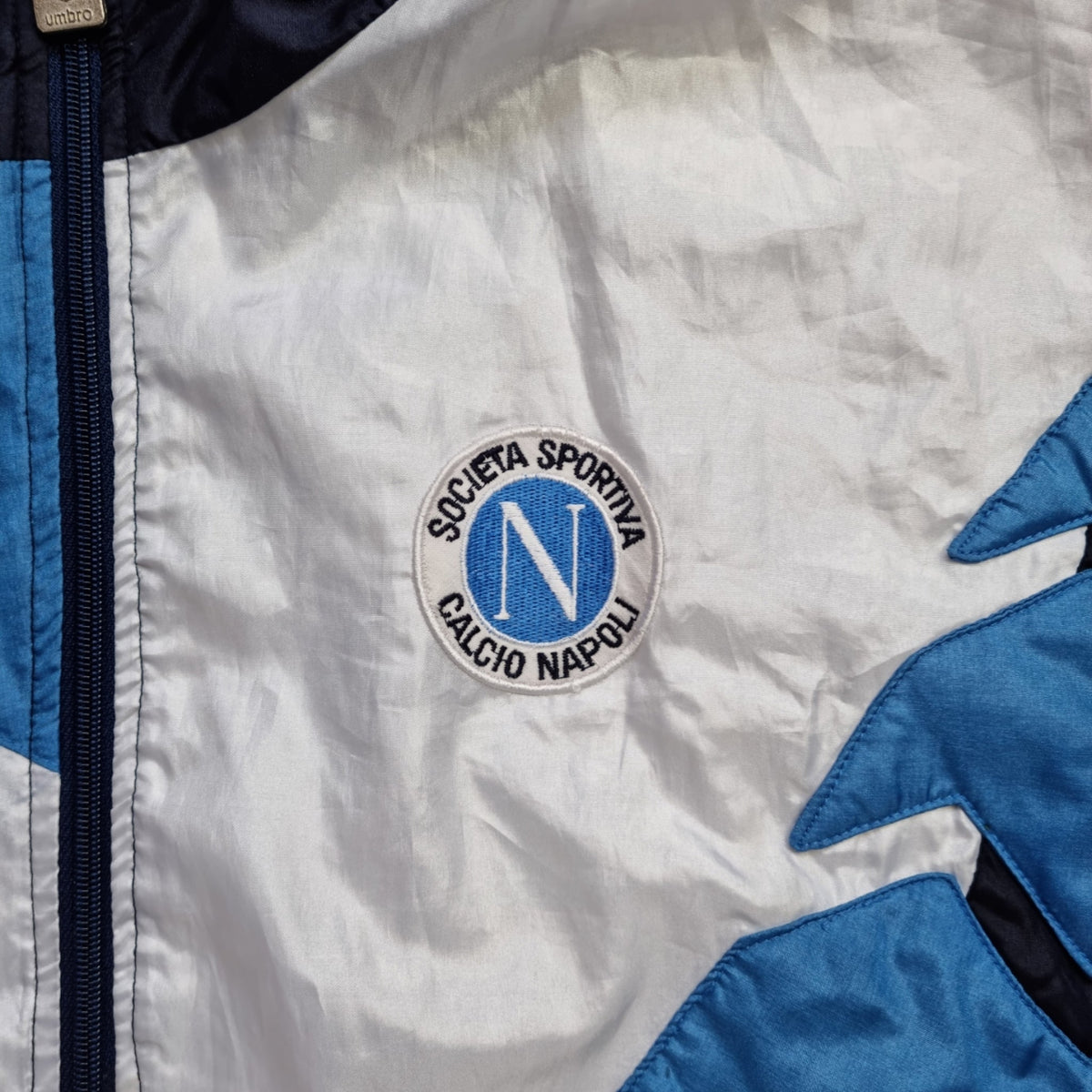 1991/92 SSC Napoli Tracksuit Top (L) Umbro - Football Finery - FF202650