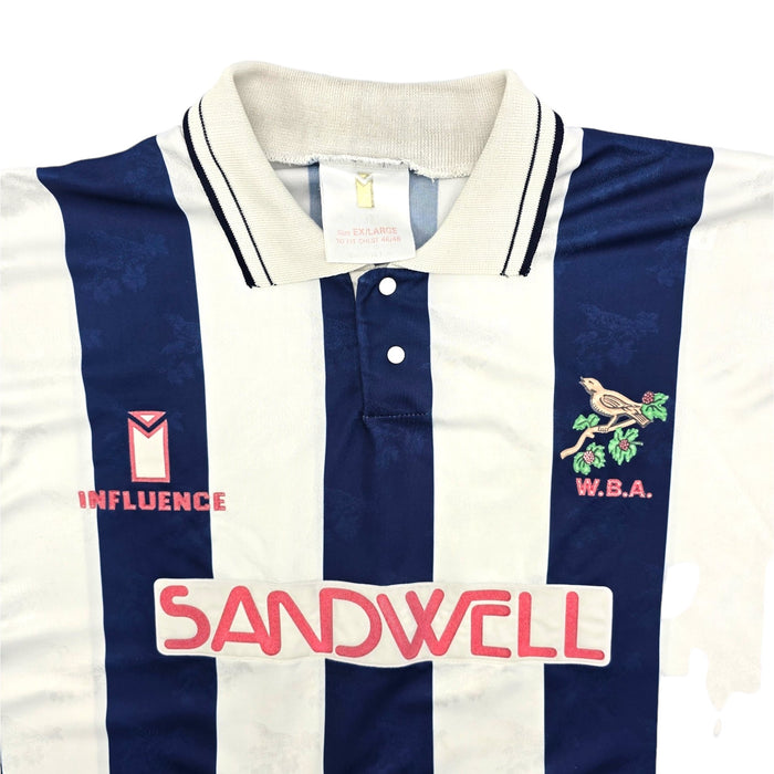 1991/92 West Bromwich Albion Home Football Shirt (XL) Influence - Football Finery - FF204075