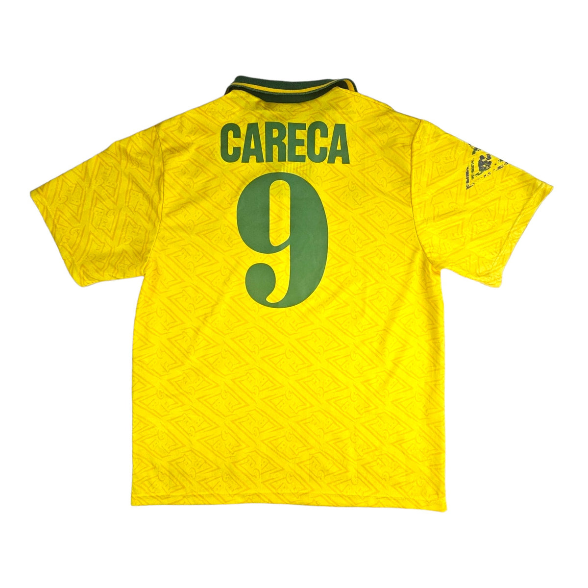 1991/93 Brazil Home Football Shirt (L) Umbro # 9 Careca - Football Finery - FF202697