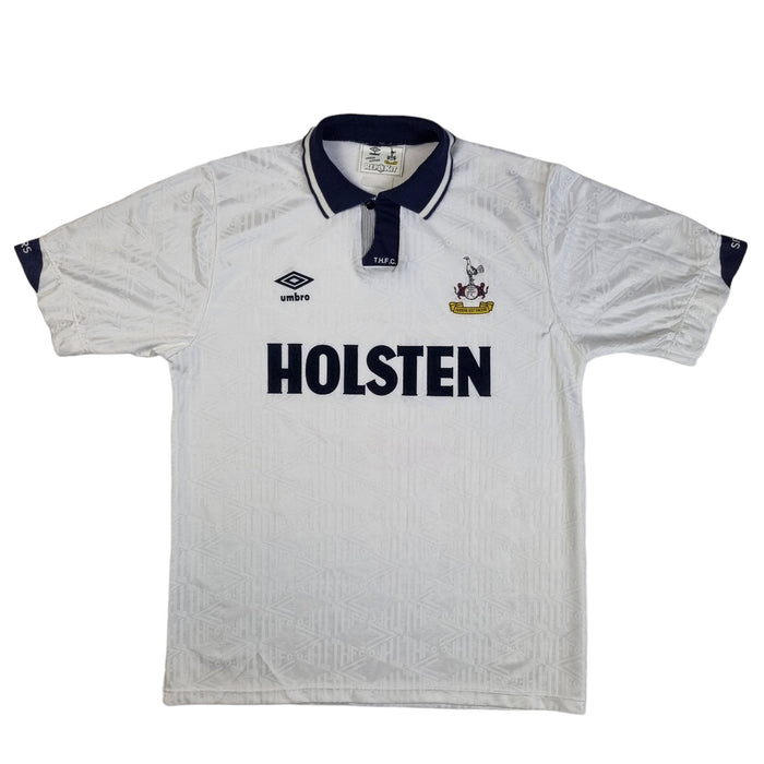 1991/93 Tottenham Hotspur Home Football Shirt (L) Umbro - Football Finery - FF202621