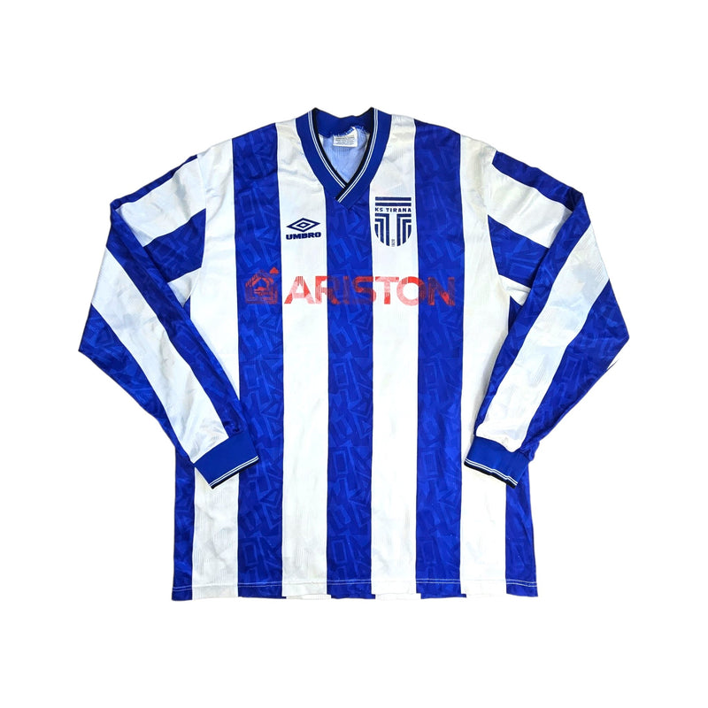 1991/95 KF Tirana Home Football Shirt (L) Umbro # 11 - Football Finery - FF202601