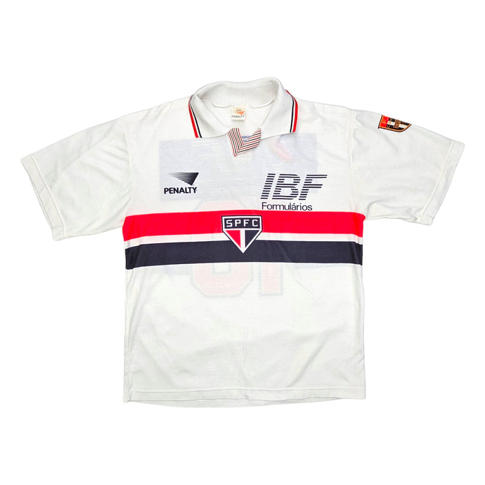 1992 Sao Paulo Home Football Shirt (L) Penalty # 10 (Rai) - Football Finery - FF202788