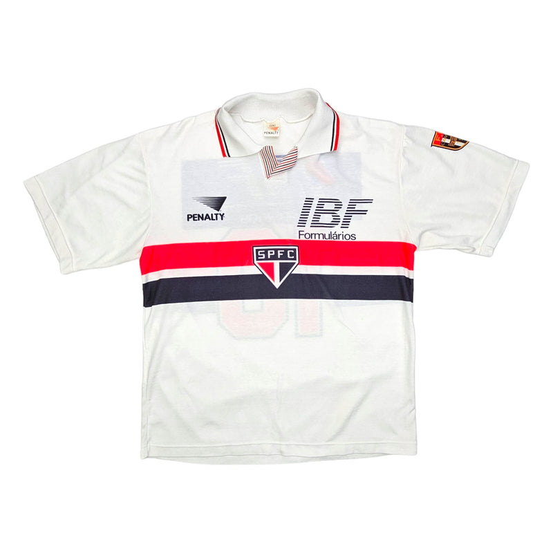 1992 Sao Paulo Home Football Shirt (L) Penalty # 10 (Rai) - Football Finery - FF202788