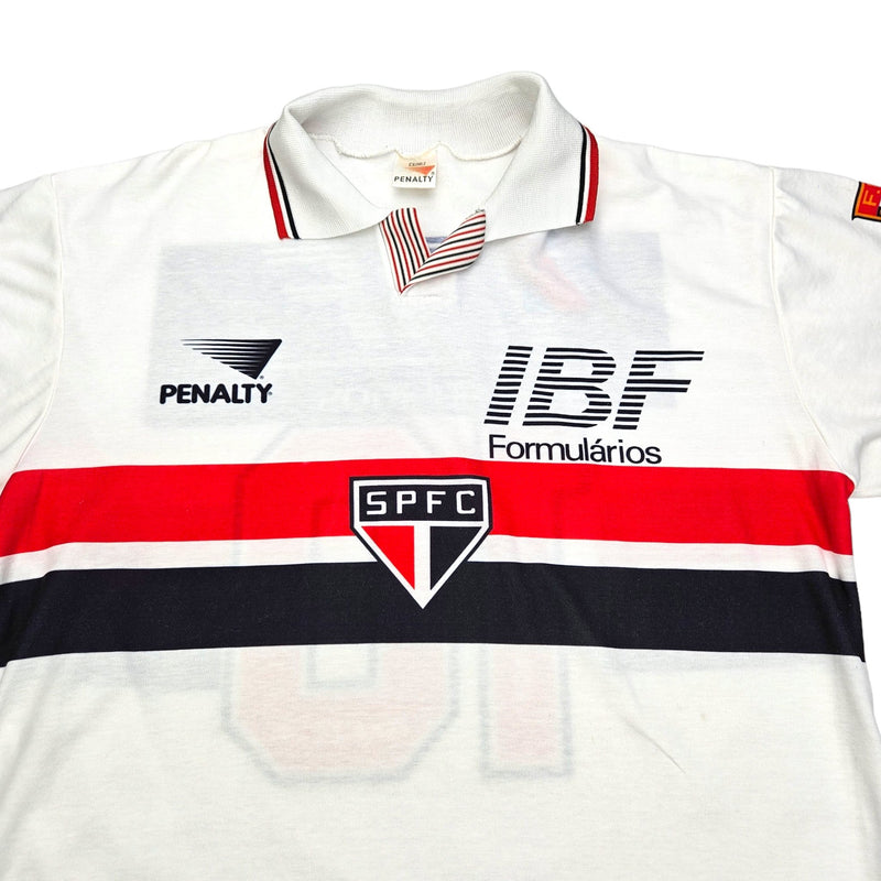 1992 Sao Paulo Home Football Shirt (L) Penalty # 10 (Rai) - Football Finery - FF202788